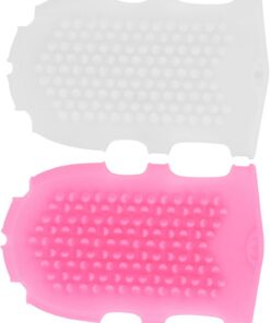 VALICLUD Silikon Massagebürste 2 Stück Rosa Weiß Duschbürste Für Körperpeeling Und Durchblutungsförderung Spa Geeignet Bpa Frei Ergonomisches Design