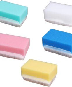 VALICLUD 5stücke Touch-bürste Mit Massagefunktion Aus Schwamm Und Kunststoff Schnelltrocknend Und Hygienisch Für Junge Mädchen Hautpflege Und Sanfte Reinigung in Gelb Weiß Grün Blau Und