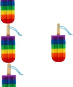 Healvian 4stücke Bunte Duschschwämme Exfolierender Körperreiniger Eiscreme-form Hochdichter Niedlicher Badeschwamm Für Sanfte Hautreinigung Und Platzsparendes Design Mit