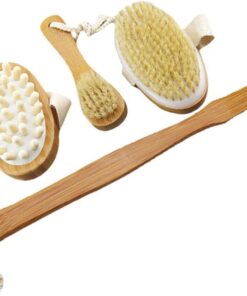 VALICLUD 4stücke Badebürste Mit Borsten Rücken-spa-schrubber Körperbürste Bürste Mit Langem Griff Für Dusche Leicht Und Robust Zum Peeling Schwer Erreichbarer Partien