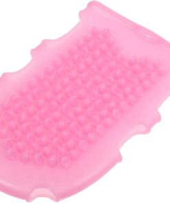 OUNONA Silikon Duschschwamm mit Zwei Seiten Sanfte und Gründliche Hautreinigung Integriertes Massagegerät mit Dichter Borstengestaltung für Effektives Körperpeeling in Dusche