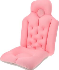 Healvian rutschfeste Badewannenmatte aus Stoff für Erwachsene und Volle Körperunterstützung Rosa Badekissen mit Anti rutsch Boden Tragbar Komfortabel für Badewanne und Duschsitz