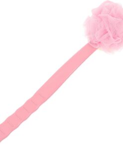 VALICLUD Rücken Schrubber Mit Borsten Langer Griff Duschbürste Badekugel Körperreinigungsbürste Netz-badebürste Langstiel-badebürste Für Männer Und Frauen Netz Rosa
