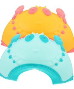 OUNONA 2stücke Duschhaube für Junge Mädchen Haarwaschschutz Rutschfeste Duschkappe Verstellbar für Kleinkinder Pp-material Shampoo-kappe zum Haarewaschen