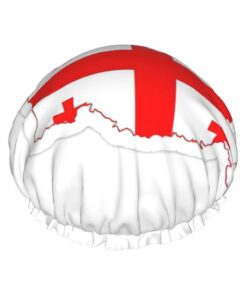 Badehaube mit Flaggenkarte von Georgien, wiederverwendbar, doppelte wasserdichte Schichten, Duschhauben für Damen