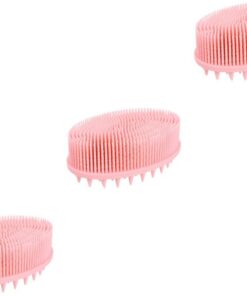 Healvian 3St Badebürste aus Silikon Badeschrubberbürste Körperwäscher für die Körperbürste Körperpeeling aus Silikon Haarwaschbürste Massagepeeling Karosserie bilden