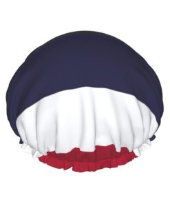 Duschhaube mit Thailand-Flagge, groß, waschbar, elastisches Band, Badehaar, Duschhaube