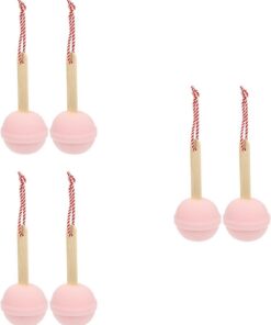 Healvian 6 Stk Badeschwamm Reinigungsmittel Für Babys Luffa-spülschwamm Dusche Mit Körperschwämmen Badewerkzeug Badeschwämme Mit Griff Babylotion Bleichmittel Für Haare Rosa Badekugel Sanft