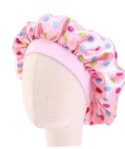 STOBAZA 4 Stück Kinder Schlafmütze Satin Haarhaube Elastisch Leichtgewichtiger Haarschutz Für Schlaf Reisen Zuhause Mit Breitem Rand
