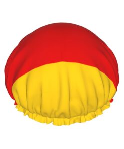 Badekappe mit deutschem Flaggenaufdruck, für langes und kurzes Haar, waschbar, elastisches Band, Badehaarmütze für langes Haar, Zopf