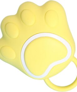 STOBAZA Silikon-luffa in Katzenpfotenform für Dusche aus Hochwertigem Silikon und Abs mit Öffnung für Seife oder Duschgel Befestigbar Wand durch Aufhänger