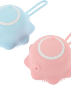 Silikon Badebürste 2 Stück für Babys, Klein, Kreative Ausführung | Haushaltseinsatz, Komfortables Pflegeerlebnis, Gründliche Hautreinigung, Kreatives Design im Alltag
