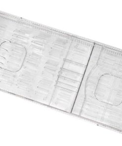 Clear Bath Tray, Badezimmer-Organizer, 55 x 18 x 4 cm, geräumig, Aufbewahrungsbox, Glashalter und Tablet-Stand, luxuriöses Badezimmer-Zubehör für Entspannung (transparent)