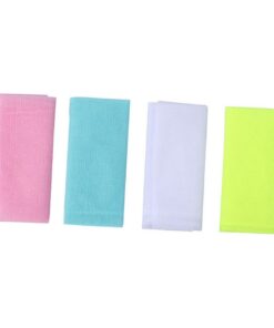 STOBAZA 4stücke Dusch Schrubber mit Langem Streifen Rückenschrubber für Bad und Dusche Peelinghandtuch aus Nylon für Sanfte Hautpflege Schnell Trocknend und Hygienisch