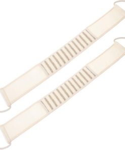 Abaodam 2 Stück Leinen Peeling Badeschwämme für Körper und Rücken mit Griffen Langgestrecktes Design Exfolierend und Tiefenreinigend für Reise und Outdoor
