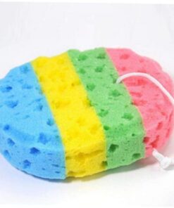 BYFRI Weiche Badewanne Fiber Schwammkörper Dusche Schwamm Wäscher Regenbogen-Farben Für Kinder Körper-Bad