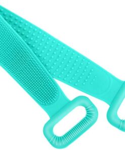 VALICLUD Silikon Peelingband und Rückenpflege mit Massagefunktion Langes in Grün und Zwei Handzügen für Gründliche Reinigung