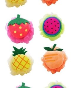Healvian 12stücke Farbige Fruchtform Duschbälle Aus Netzsponge Exfolierender Badewaschball Ananas Wassermelone Mango Erdbeere Für Entspannende Duscherlebnisse