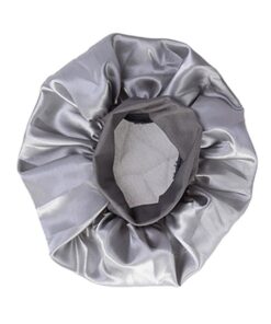 OUNONA Verstellbare Schlafmütze aus Satin und Stretchstoff für Damen mit Breitem Rand Haarschonend und Passend für Verschiedene Kopfgrößen für Zuhause und Professionelle Nutzung