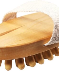 VALICLUD Holz Massagebürste ohne Griff Körperbürste für Bad und Trockenmassage Elastischer Kopf für Sanfte Hautpflege Fördert Durchblutung und Entfernt Abgestorbene Hautzellen