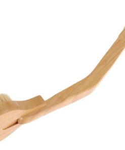 ibasenice Badewannenbürste mit Langem Griff aus Bambus und Schweineborsten Massagefunktion Robust und Bruchsicher Inklusive Aufhängeleine für Einfache Lagerung im Badezimmer