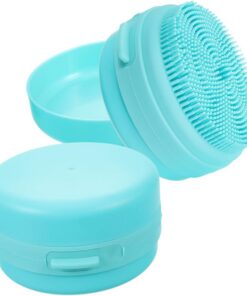 2 Stück Silikon Shampoobürste mit Aufhängeseil, Badebürste | Babys, Sanfte Massage Beim Baden der Wanne, Weiche Borsten für Empfindliche Haut