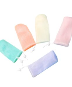 VALICLUD 5 Stück Seifenbeutel aus Pe Netzgewebe mit 6 Schichten Sanftes Peeling und Massage Praktisches Seifensäckchen für Reisen und Festen Seifen