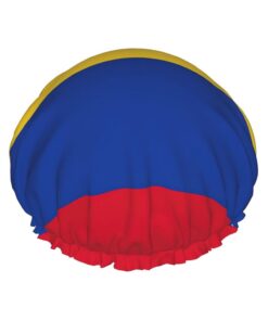 Duschhaube mit Kolumbien-Motiv, groß, waschbar, elastisches Band, Badehaar, Duschhaube