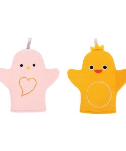 VALICLUD 2stücke Pack Selbstbräunungshandschuhe mit Cartoon-motiven Handtuch zum Einreiben Badehandschuhe Rückentücher zum Einreiben Peeling-badehandschuhe für Junge Mädchen