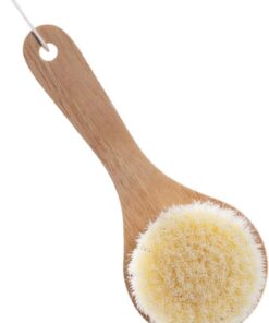 OUNONA Körperbürste mit Holzgriff Komfortabler Rückenschrubber für Dusche Nylonborsten und Gummibaumholz Tragbar für Reisen und Gründliche Hautreinigung