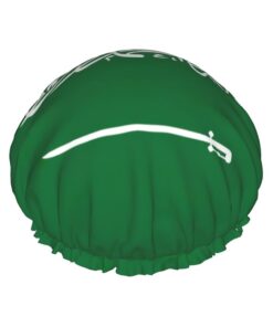 Badekappe mit Flagge von Saudi-Arabien, bedruckt, für langes und kurzes Haar, waschbar, elastisches Band, Badehaarmütze für langes Haar, Zopf
