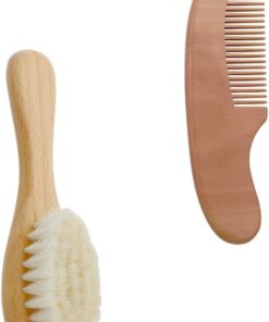 VALICLUD Babybadebürste Aus Holz Babyduschbürste Mit Wollborsten Babyhaarpflegekamm Für Sanfte Hautreinigung Babykörperbürste Zur Täglichen Kopfmassage Babybade-waschzubehör Für Gründliche