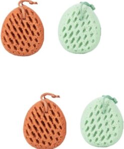 Healvian 4 Stück Peeling-Handtuch Babyschwamm zum Badezimmerschwamm Bad Luffa Gesicht Schwämme Badeschwamm Rückenwäscher Schwamm abwischen ein Bad nehmen Badeblume