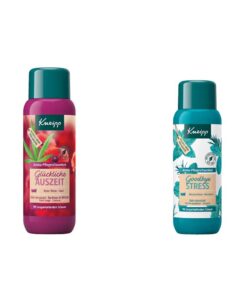 Kneipp Aroma-Pflegeschaumbad Glückliche Auszeit (1 x 400 ml) & Aroma-Pflegeschaumbad Goodbye Stress - Badezusatz mit ätherischen Ölen aus Rosmarin & Wasserminze - 400ml
