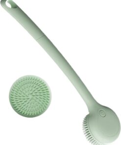 Electric Body Brush - 2-Speed Rotating Bath Scrubber, Rechargeable Long Handle Shower Brush, Deep Cleansing Exfoliatings Massager for Women Relaxation, Gentle Skin Wash Tool