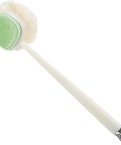 Generisch Doppelseitige Duschbürste Mit Langem Griff Körperpeeling Bürste Für Die Dusche Weiche Silikonborsten Ideale Rückenreinigungsbürste Für Sanfte Hautpflege