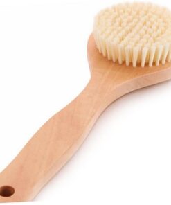 Healvian Holzbürste Für Dusche Und Bad Peelingbürste Und Massageschwamm Mit Langem Griff Mittelhartes Haar Für Weiche Haut