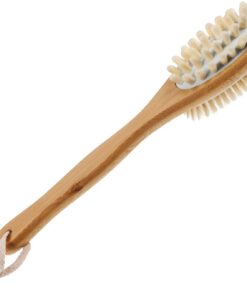 OUNONA Körperpflegebürste Exfolierend und Stimulierend mit Naturborsten aus Bambus Doppelseitige und Massagekopf 40,5x8x6 Cm für Dusche und Badewanne