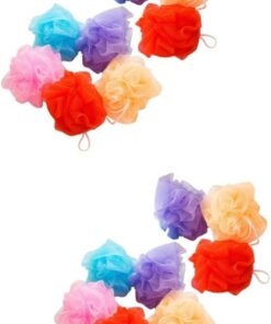 Healvian 16 Stk Mesh-Badekugel masage massagering arap sabunu armaturen sabberlack Badeschwamm Luffa-Schwammball Bad Luffa Duschkugel ein Bad nehmen Badetuch Südkorea Badeblume