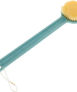 VALICLUD Rückenbürste mit Langem Griff Exfolierende Badbürste für Tiefenreinigung und Massage Praktische Dusche und Badehilfe zum Eincremen für Täglichen Gebrauchhimmelblau