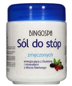 BINGOSPA Salz gegen müde Füße, Fußschmerzen mit Guarana & Minerals des Totes Meer 550 g