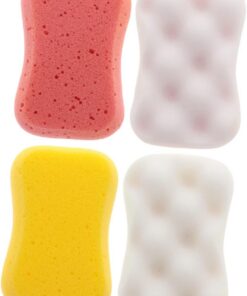 OUNONA -pack Badeschwämme Hautfreundlich und Massierend für Dusche und Bad 4 Stück für Tägliche Körperpflege Zufällige Farbe