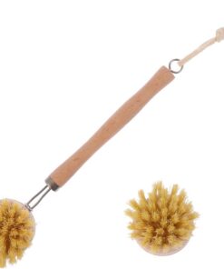 VALICLUD 2 Stück Körperbürsten Holz mit Langem Griff Multifunktional Peeling Massage Tragbar für Bad Dusche Zufällige Farbe