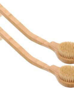 OUNONA 2stücke Duschbürste mit Langem Griff für Rücken und Körper Badebürste für Nass und Trockenreinigung Peelingbürste für Effiziente Hautpflege