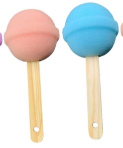 OUNONA 4 Stück Packung Badeschwämme aus Schwamm und Holz mit Hoher Schaumbildung und Badflüssigkeitsaufnahme für Dusche und Baden von Babys und Kindern Zufällige Farbe