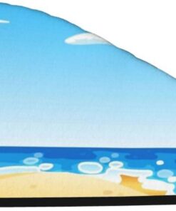 Xzeit Strand am Tag Landschaft Szene mit Palme Haar Handtuch Korallen Samt Trockene Haar Caps Schnell Trockenes Haar Bad Dusche Kappe Super Saugfähige Haartücher für nasses Haar Langes Dickes Lockiges