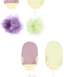 Healvian 8stücke Teiliges Peeling-duschhandschuh Rückenschrubber Und Duschball Für Sanfte Hautreinigung Und Massage Für Wellness Und Körperpflege Frischem