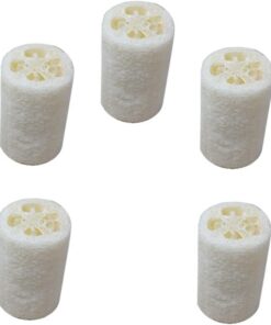 Healvian 5stücke Luffaschwamm für Dusche und Körperpeeling Weiß Natürlicher Waschschwamm für Bademassagen und Haushaltsreinigung