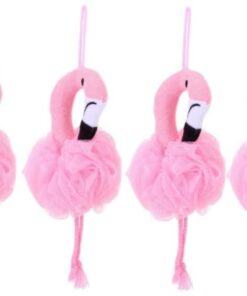 Healvian 6stücke Flamingo Badespielzeug Cartoon Badekugeln Für Junge Mädchen Hautfreundlich Sanfte Massage Geeignet Für Seife Und Duschgel Für Entspannende Badezeiten