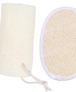 VALICLUD 4 Stück Teiliges Natürliche Luffa Badebürste Peeling Werkzeug für Sanftes Exfolieren für Hauttypen Langlebig und Perfektes für Familie